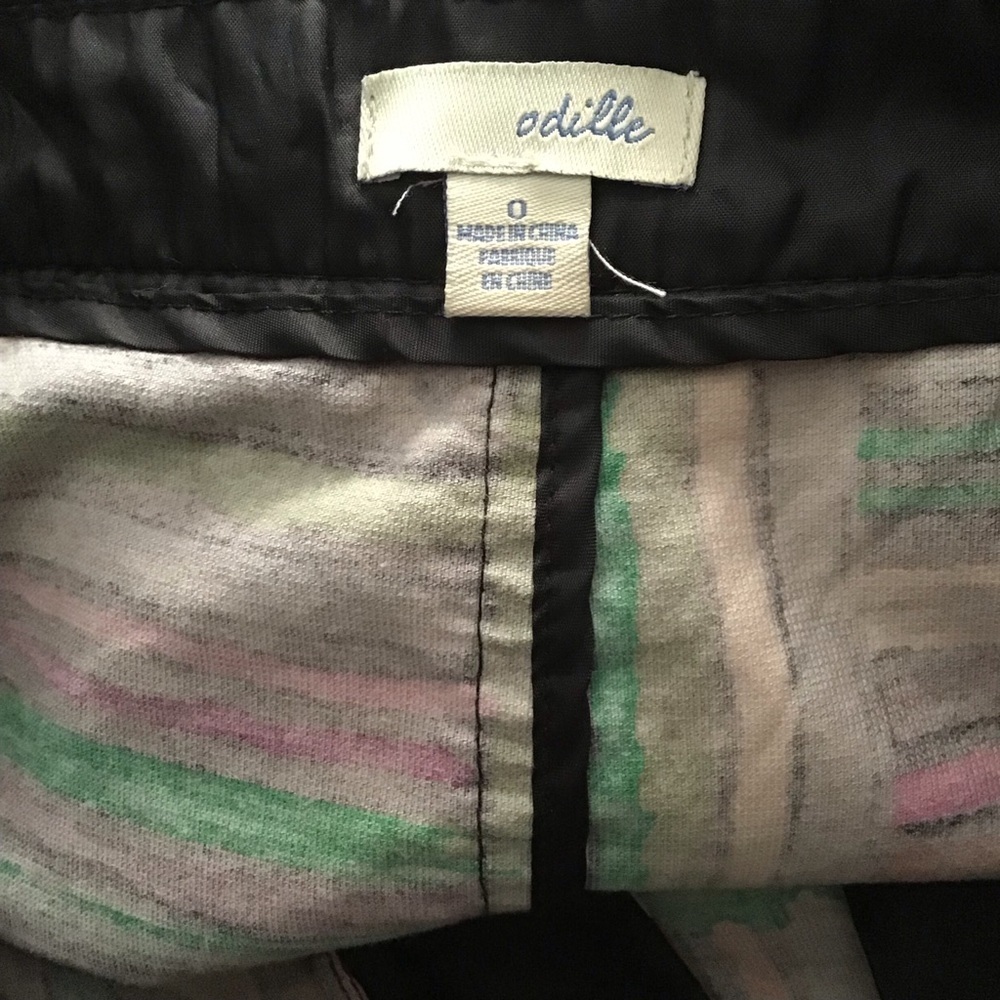 Anthropologie Odille bright striped velvet skirt - Picture 3 of 13